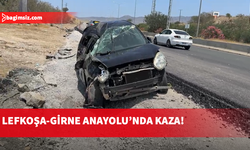 Lefkoşa-Girne Anayolu'nda korkutan kaza...