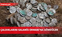 Hırsızlık zanlılarının çaldığı ziynet eşyalar ve para Salamis Ormanı'nda gömülü bulundu