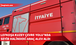 Seyir halindeki araçta yangın