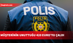 Kasa önünde unutulan parayı çaldı, tutuklandı