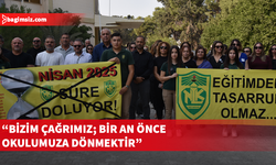 NKL Okul Aile Birliği, okul binası önünde basın açıklaması yaptı