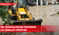 Sağanak yağış sonrası polis ve itfaiye ekipleri müdahalelerini sürdürüyor