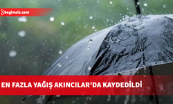En fazla yağış Akıncılar'da kaydedildi