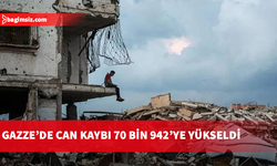İsrail'in Gazze'ye saldırılarında can kaybı 70 bin 942'ye yükseldi