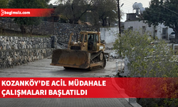 Kozanköy’de sel ve toprak kayması riskine akrşı acil müdahale başladı