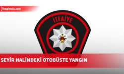 Girne-Lefkoşa anayolu üzerinde, seyir halindeki otobüste yangın