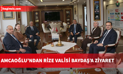 Ekonomi ve Enerji Bakanı Amcaoğlu, Rize Valisi Baydaş'ı ziyaret etti