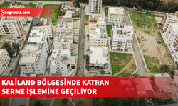 Kaliland bölgesinde katran serme işlemine geçiliyor