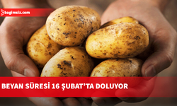 Patates ekimi yapılan araziler için son beyan tarihi 16 Şubat