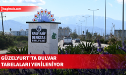 Güzelyurt’ta bulvarların tabelaları yenileniyor