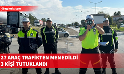 Trafik denetimlerinde 176 sürücü rapor edildi