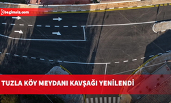 Tuzla köy meydanında kavşak düzenleme çalışması yapıldı