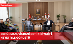 Erhürman, Vicdani Ret İnisiyatifi temsilcilerini kabul etti