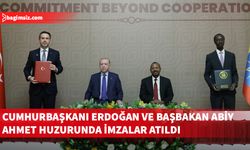 Cumhurbaşkanı Erdoğan ve Başbakan Abiy Ahmed huzurunda imza töreni