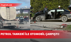 İskele'de korkutan kaza: Petrol tankeri ile bir araç çarpıştı: Yaralılar var!
