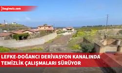 Lefke–Doğancı güzergahı derivasyon kanalında temizlik çalışmaları sürüyor