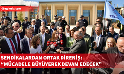 Fiber Optik Protokolü’ne karşı Meclis önünde sendikalar tepkilerini ortaya koydu