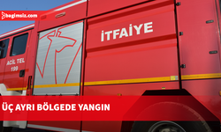 Üç ayrı yerde çıkan yangın hasara yol açtı