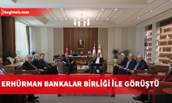 Cumhurbaşkanı Erhürman, Bankalar Birliği Başkanı ve yönetim kurulu üyelerini kabul etti