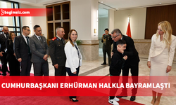 Cumhurbaşkanı Tufan Erhürman ve eşi Nilden Bektaş Erhürman halkla bayramlaştı