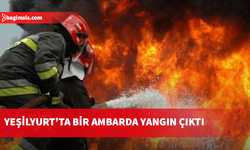 Yeşilyurt’ta bir ambarda yangın çıktı