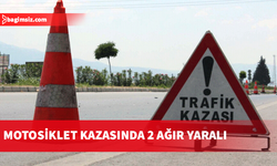 Çatalköy'de trafik kazası: Motosiklet sürücüsü ve yolcusu ağır yaralı!