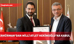Cumhurbaşkanı Tufan Erhürman, milli atlet Yiğitcan Hekimoğlu ile görüştü