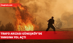 Güneşköy’de elektrik trafosunda meydana gelen yangında narenciye bahçesi zarar gördü