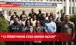KTOEÖS Lefkoşa Polis Müdürlüğü önünde basın açıklaması yaptı