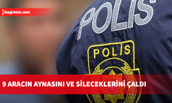 Dokuz aracın ayna ve sileceklerini çalan zanlı tutuklandı