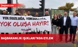 Sendikalardan pankartlı eylem