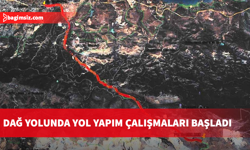 Dağ yolunda yol yapım çalışmaları başladı