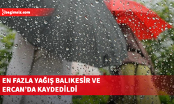 En fazla yağış Balıkesir ve Ercan’da kaydedildi