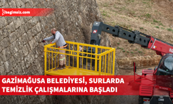 Gazimağusa Belediyesi, surlarda temizlik çalışmalarına başladı