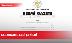 Yasa Gücündeki Kararname geri çekildi