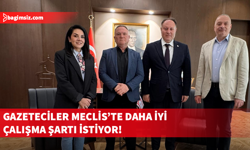 Kıbrıs Türk Gazeteciler Birliği heyeti Meclis Başkanı Öztürkler’i ziyaret etti