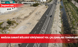 Gazimağusa Belediyesi, Büyük Sanayi Bölgesi girişindeki trafik düzenlemesini tamamladı