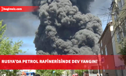 Rusya'nın Tuapse kentindeki petrol rafinerisinde yangın söndürme çalışmaları sürüyor