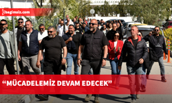 Genel grev ertelendi, sendika temsilcileri, Başbakanlık ile KIB-TEK önüne yürüdü...