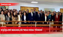 Dışişleri Bakanı Ertuğruloğlu’ndan emekli olan Lakadamyalı’ya teşekkür plaketi