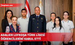 Polis Genel Müdürü Adalıer Lefkoşa Türk Lisesi öğrencilerini kabul etti