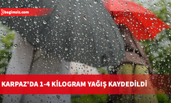Karpaz'da 1-4 kilogram yağış kaydedildi