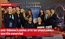 DAÜ Sivil Havacılık Kabin Hizmetleri Programı öğrencileri, IFTE 2026’ya katıldı