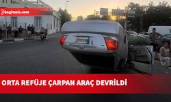 Girne'de korkutan trafik kazası: Yaralanan olmadı