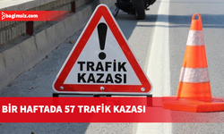 Haftalık Trafik Raporu: 57 kaza, 22 yaralı