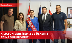 Milli atlet Ada Kafa, DAÜ Rektörü Kılıç’ı ziyaret etti