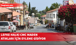 Lefke Sivil Toplum Örgütleri Platformu CMC Maden Atıkları Tesisi'nde eylem yapıyor