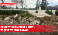 Paşaköy'deki Atatürk Büstü ve çevresi yenileniyor