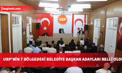 UBP Genel Başkanı Üstel, belediye başkan adaylarını açıkladı
