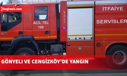 Gönyeli’de araç, Cengizköy yakınında arazi yangını çıktı